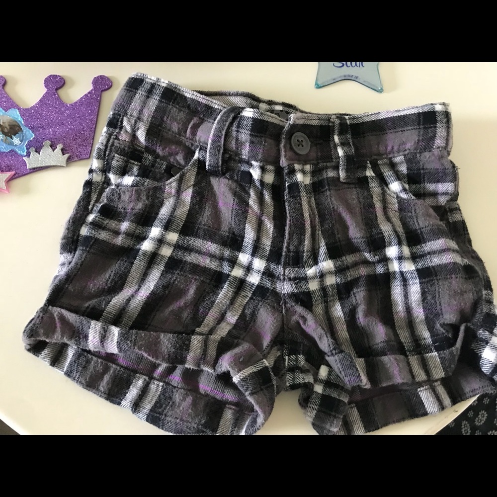 Toddler shorts plaided cute pockets